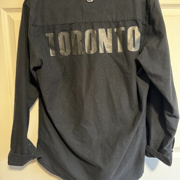 Mens Limited Edition Frank & Oak x Toronto Raptors Shirt, Black, Size M - Picture 3 of 3